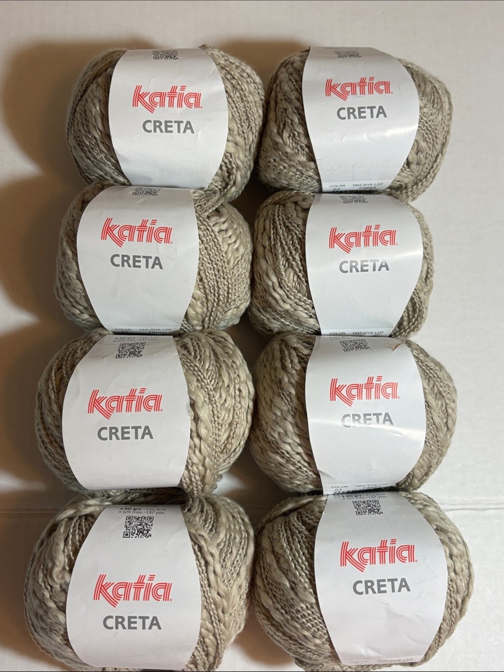 Katia Creta Yarn - Neutral Beige (8 Balls)